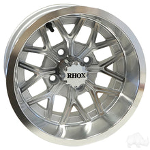 Lakeside Buggies RHOX RX284, Machined Silver, 12x6 ET-10- TIR-RX284-MS Rhox Wheels