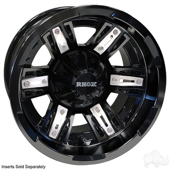 Lakeside Buggies RHOX RX286, Gloss Black, 12x7 ET-25- TIR-RX286-B Rhox Wheels