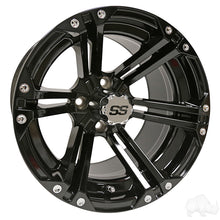 Lakeside Buggies RHOX RX351, Gloss Black w/ Center Cap, 14x7 ET-25- TIR-RX351 Rhox Wheels