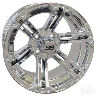 Lakeside Buggies RHOX RX352, Chrome w/ Center Cap, 14x7 ET-25- TIR-RX352 Rhox Wheels