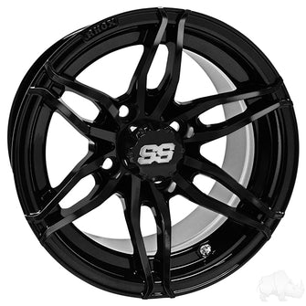 Lakeside Buggies RHOX RX377, Gloss Black. 12x7 ET-25- TIR-RX377-B Rhox Wheels