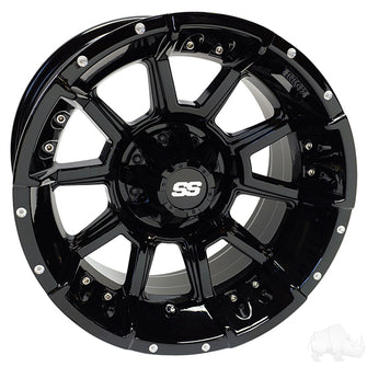 Lakeside Buggies RHOX RX389, Gloss Black, 14x7 ET-25- TIR-RX389-B Rhox Wheels