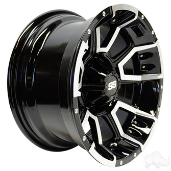 Lakeside Buggies RHOX RX389, Machined Gloss Black, 14x7 ET-25- TIR-RX389 Rhox Wheels