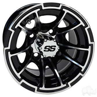 Lakeside Buggies RHOX RX392, Machined Gloss Black, 10x7 ET-25- TIR-RX392 Rhox Wheels