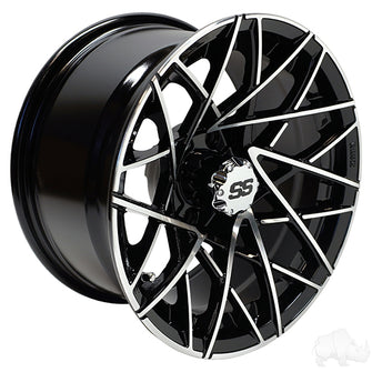 Lakeside Buggies RHOX RX394, Machined Gloss Black, 14x7 ET-25- TIR-RX394 Rhox Wheels