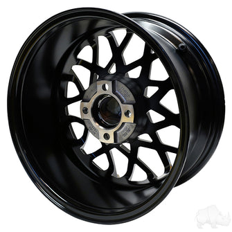 Lakeside Buggies RHOX RX395, Machined Gloss Black, 15x7 ET-25- TIR-RX395 Rhox Wheels