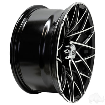 Lakeside Buggies RHOX RX395, Machined Gloss Black, 15x7 ET-25- TIR-RX395 Rhox Wheels