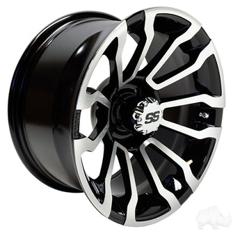 Lakeside Buggies RHOX RX402, Machined Gloss Black, 14x7 ET-25- TIR-RX402 Rhox Wheels