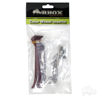 Lakeside Buggies RHOX Color Wheel Insert, Burgundy, Bag of 8 for RX150 Series Wheels- TIR-RX903-BG Rhox Wheel Accessories