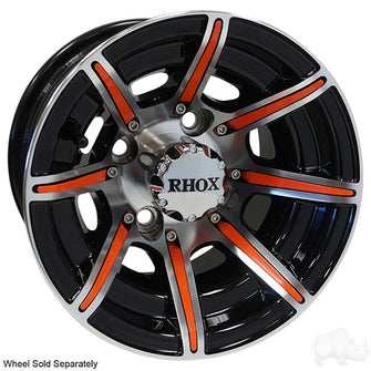 Lakeside Buggies RHOX Color Wheel Insert, Orange, Bag of 8 for RX150 Series Wheels- TIR-RX903-O Rhox Wheel Accessories