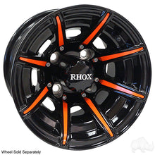 Lakeside Buggies RHOX Color Wheel Insert, Orange, Bag of 8 for RX150 Series Wheels- TIR-RX903-O Rhox Wheel Accessories