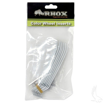 Lakeside Buggies RHOX Color Wheel Insert, Silver, Bag of 8 for RX150 Series Wheels- TIR-RX903-S Rhox Wheel Accessories