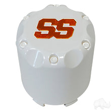 Lakeside Buggies Center Cap, White with Orange SS- TIR-SS001-WO Lakeside Buggies NEED TO SORT