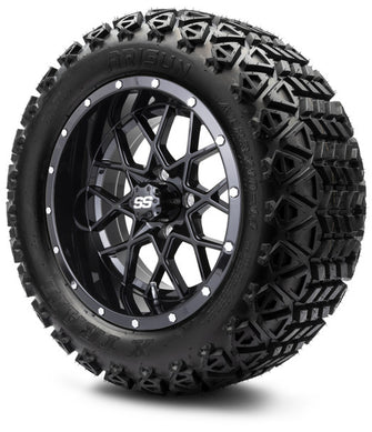 Lakeside Buggies MODZ 14" Vortex Glossy Black Wheels & Off-Road Tires Combo- G1-5416-GB OFF-ROAD OPTION Modz Tire & Wheel Combos