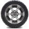 Lakeside Buggies MODZ 12" Ambush Gunmetal Wheels & Street Tires Combo- G1-5200-GM STREET OPTION Modz Tire & Wheel Combos