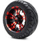 Lakeside Buggies MODZ 12" Vampire Red and Black Wheels & Street Tires Combo- G1-5202-MBR STREET OPTION Modz Tire & Wheel Combos