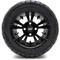 Lakeside Buggies MODZ 12" Vampire Matte Black Wheels & Street Tires Combo- G1-5202-MTB STREET OPTION Modz Tire & Wheel Combos