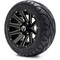 Lakeside Buggies MODZ 12" Mauler Glossy Black with Ball Mill Wheels & Street Tires Combo- G1-5212-BB STREET OPTION Modz Tire & Wheel Combos