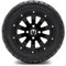 Lakeside Buggies MODZ 12" Bomber Matte Black Wheels & Street Tires Combo- G1-5215-MTB STREET OPTION Modz Tire & Wheel Combos