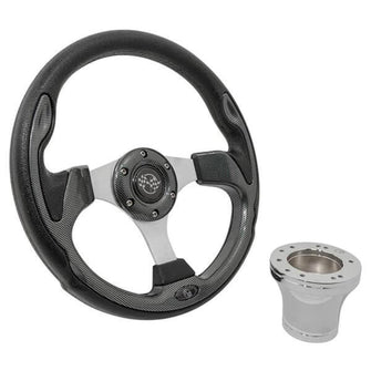 Lakeside Buggies Club Car DS Carbon Fiber Steering Wheel Kit 82-Up- 06-030 GTW Steering accessories