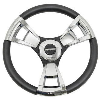 Lakeside Buggies Gussi Italia® Model 13 Black/Chrome Steering Wheel For All Club Car Precedent Models- 06-123 Gussi Parts and Accessories