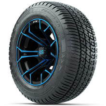 Set of (4) 12 in GTW Spyder Wheels with 215/50-R12 Fusion S/R Street Tires Lakeside Buggies Parts and Accessories