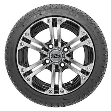 Lakeside Buggies 12” GTW Specter Black and Machined Wheels with 18” Fusion DOT Street Tires – Set of 4- A19-344 GTW Tire & Wheel Combos