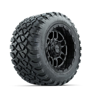 Set of (4) 12 in GTW® Titan Machined & Black Wheels with 22x11-R12 Nomad All-Terrain Tires Lakeside Buggies Parts and Accessories