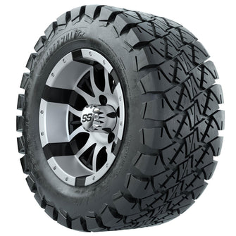 Set of (4) 12 in GTW Diesel Wheels with 22x10-12 GTW Timberwolf All-Terrain Tires PN# A19-744