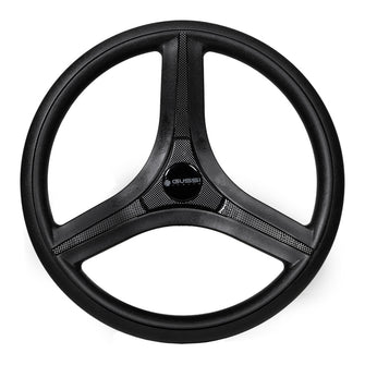 Gussi Italia® Brenta Black/Carbon Fiber Steering Wheel for EZGO Lakeside Buggies