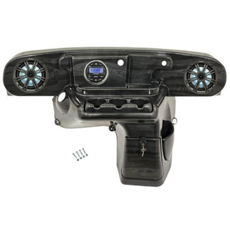 Lakeside Buggies INNOVA® EZGO Dash and Audio Kit Powered by Kicker® - Greywood Finish (Years 2014-Up)- A23-003 Lakeside Buggies Direct Dash