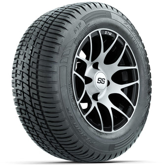 Set of (4) 12 in GTW Pursuit Wheels with 215/50-R12 Fusion S/R Street Tires Lakeside Buggies Parts and Accessories