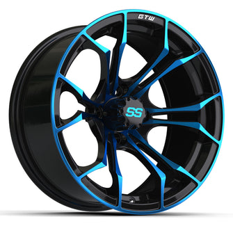 15″ GTW® Spyder Wheel – Black with Blue GTW Parts and Accessories