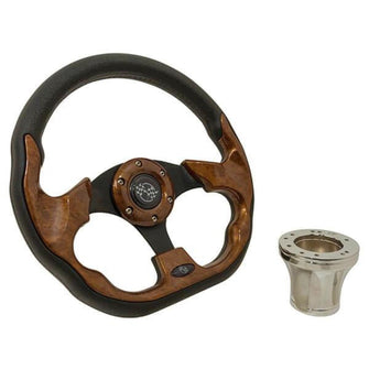 Lakeside Buggies EZGO Woodgrain Racer Steering Wheel Kit 1994.5-Up- 06-065 GTW Steering accessories