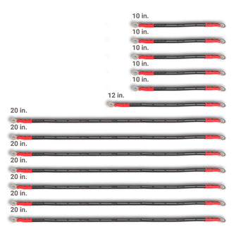 Lakeside Buggies MODZ® EZGO 2-Gauge Complete Battery Cable Set- EZGO 2-GAUGE OPTIONS Modz NEED TO SORT