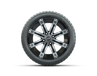 14” GTW Tempest Black and Machined Wheels with GTW Mamba Street Tires – Set of 4 GTW Parts and Accessories