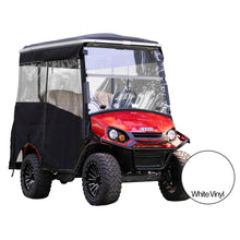 RedDot EZGO Express S4 Elite with 80” Non Modular Top White 3-Sided Track Style Vinyl Enclosure (Years 2023-Up) PN# 66075 -  Red Dot at LakesideBuggies.com