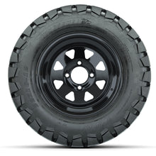 Set of (4) 12 in Black Steel Wheels with 22x11-12 Sahara Classic All-Terrain Tires Lakeside Buggies Parts and Accessories