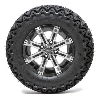 Lakeside Buggies 12” GTW Tempest Black and Machined Wheels with 23” Predator A/T Tires – Set of 4- A19-355 GTW Tire & Wheel Combos