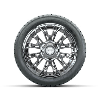 Set of (4) 14 in GTW® Stellar Chrome Wheels with 225/30-14 Mamba Street Tire Lakeside Buggies Parts and Accessories