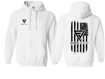 Mens Fleet Lithium Pull Over Hoodie - White Fleet Lithium Apparel undefined