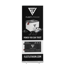 Fleet Lithium Retractable Pop-up Banner Fleet Lithium Promo undefined