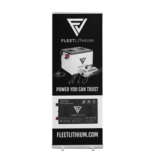 Fleet Lithium Retractable Pop-up Banner Fleet Lithium Promo undefined