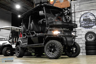 2024 EPIC E40FL Matte Black  Lifted  Forward Facing Golf Cart PN# HP220700506